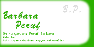 barbara peruf business card